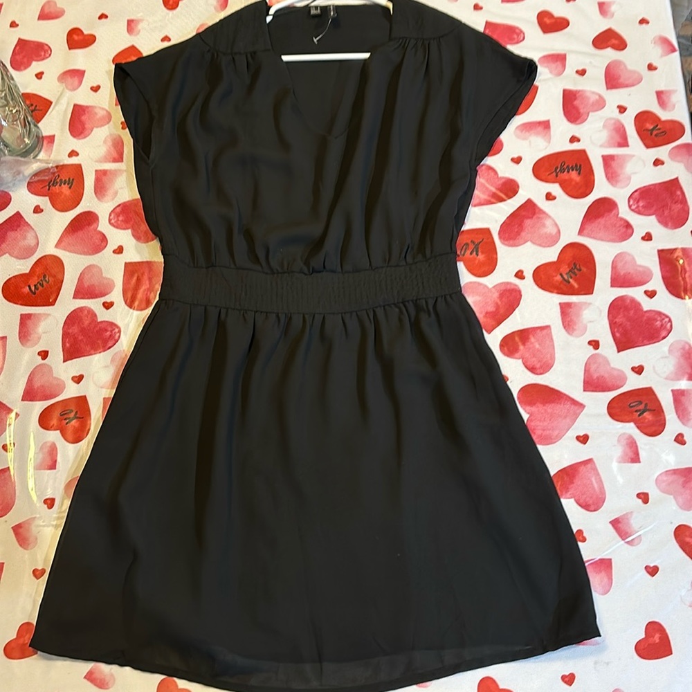 MNG Collection Black Tiered Mini Dress